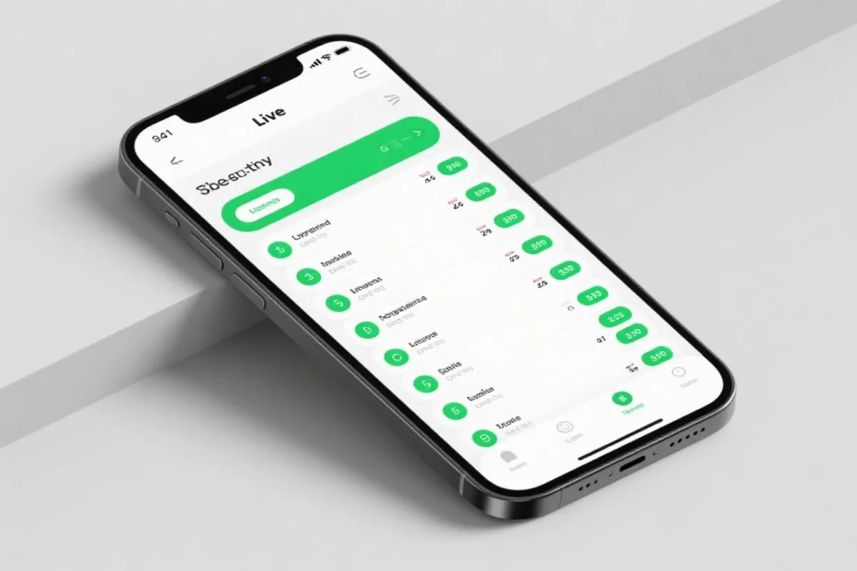 实时比分页面示意图