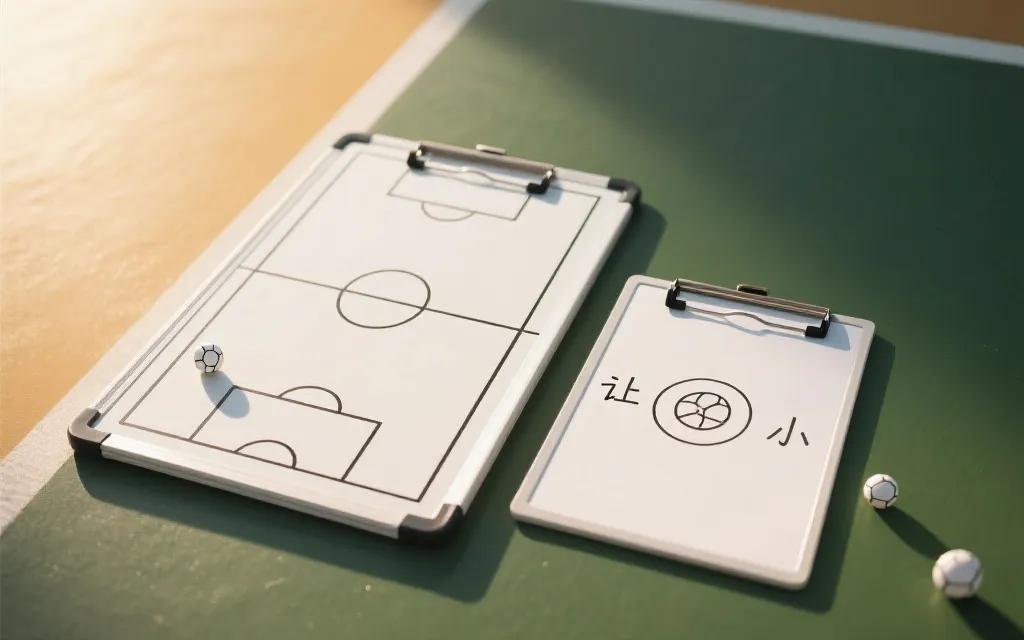 战术板与让球、大小球数字的教学插图